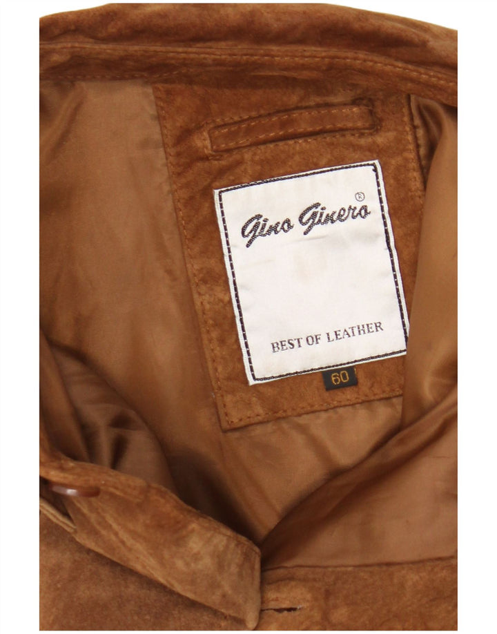 Vintage Mens Suede Jacket UK 42 XL Brown Leather