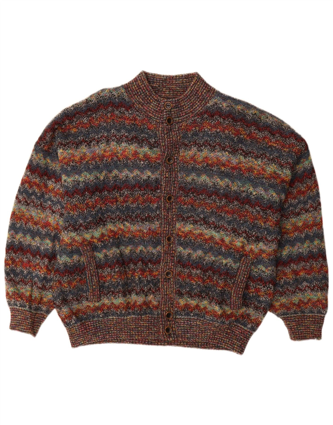 Vintage Mens Jumper Sweater 2XL Multicoloured Striped Wool