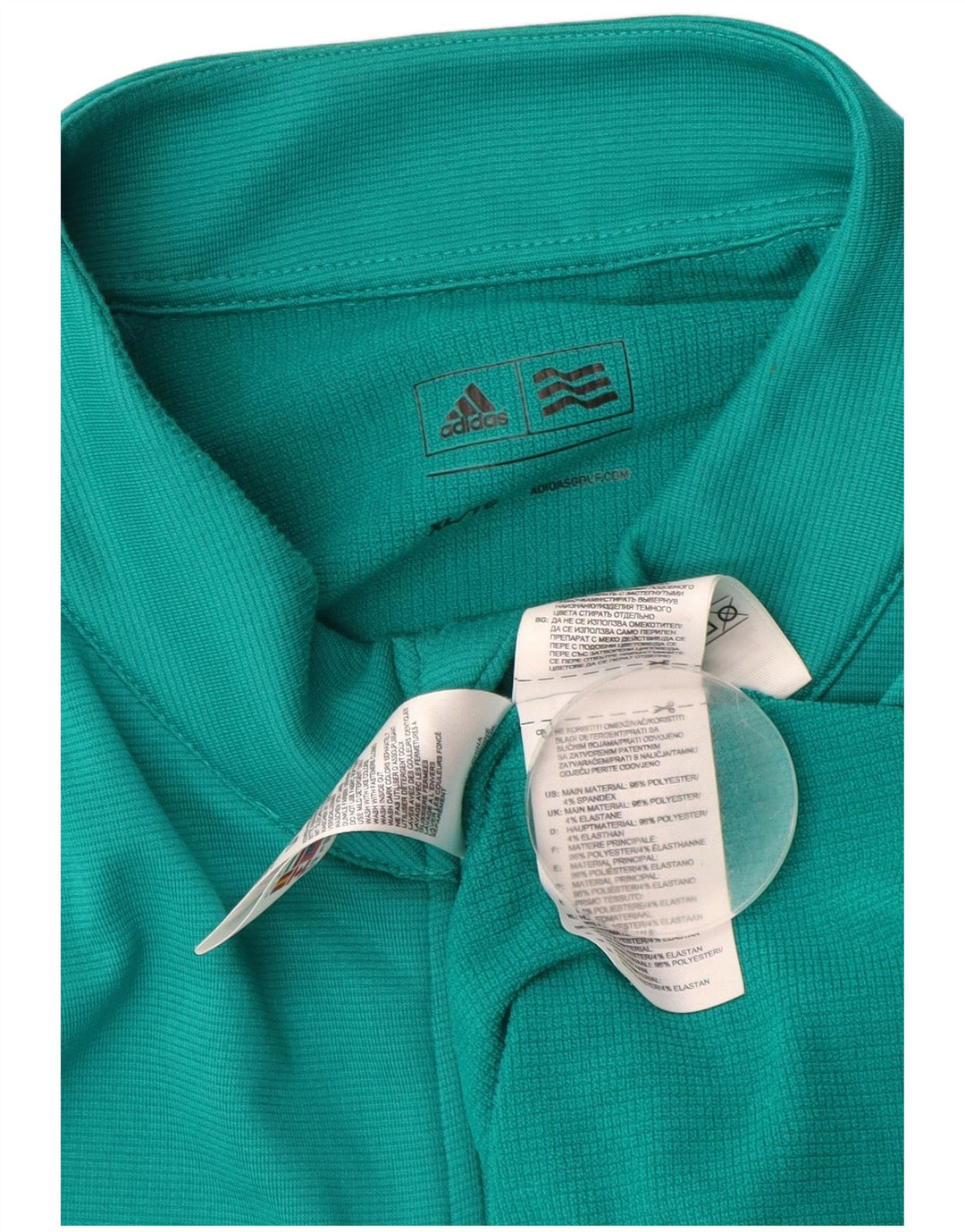 ADIDAS Mens Zip Neck Pullover Tracksuit Top XL Turquoise Polyester