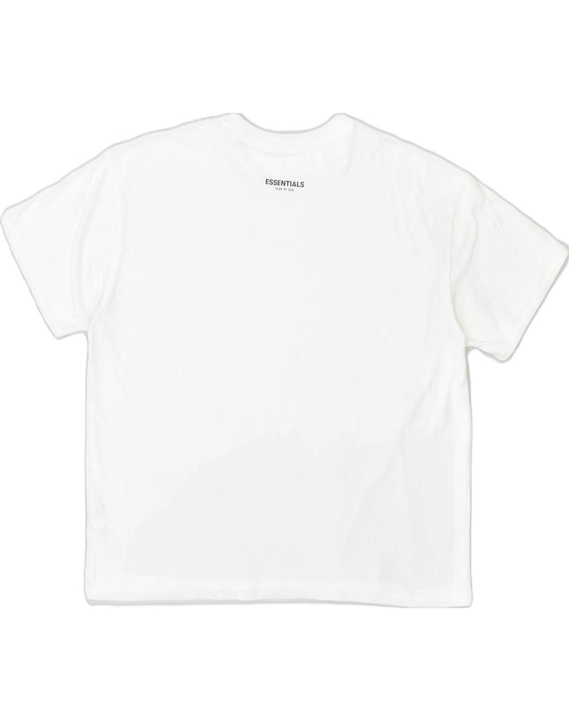 ESSENTIALS Mens T-Shirt Large White Cotton | Vintage Essentials | Thrift | Second-Hand Essentials | Used Clothing | Messina Hembry 