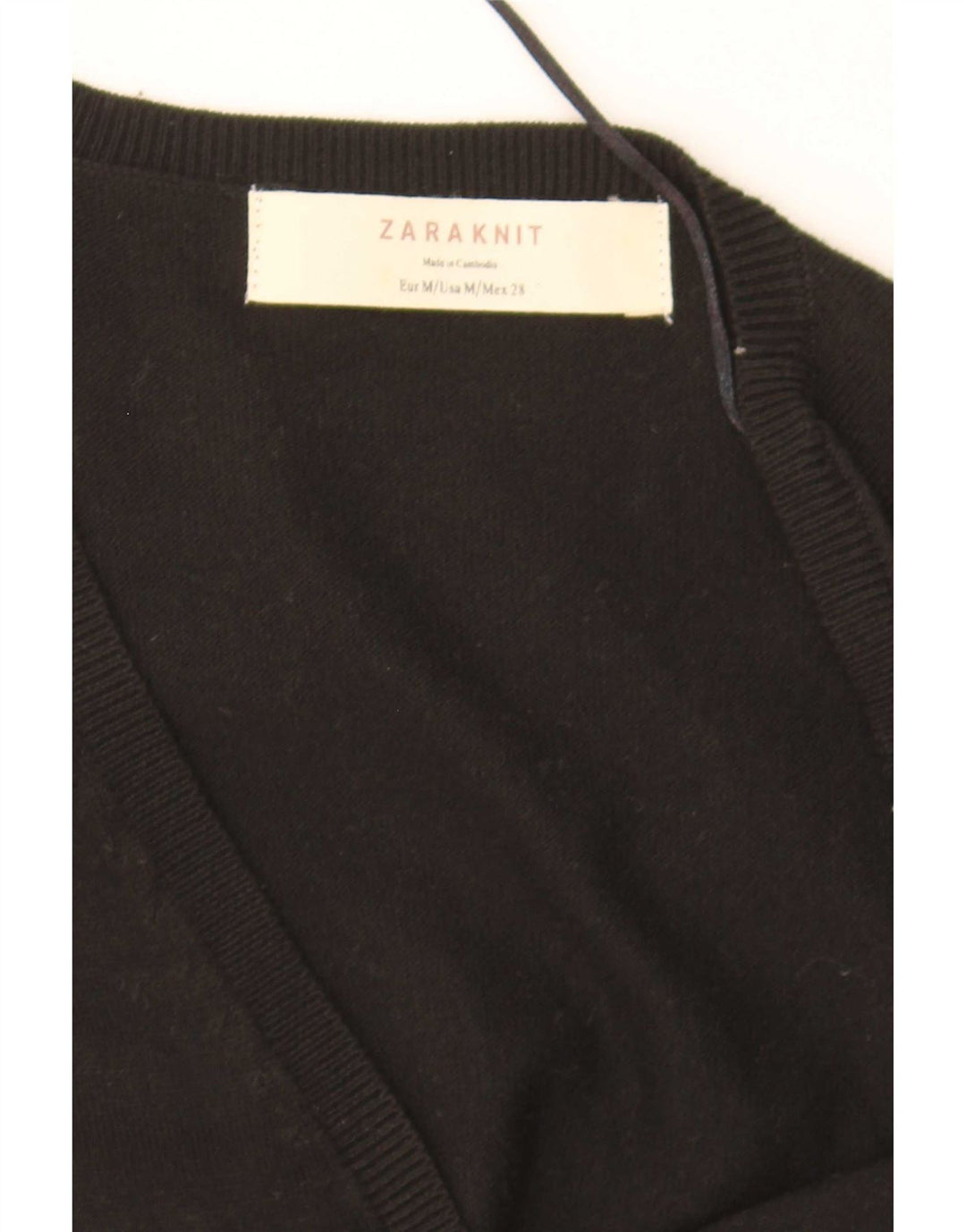 Zara Womens Cardigan Sweater UK 12 Medium Black