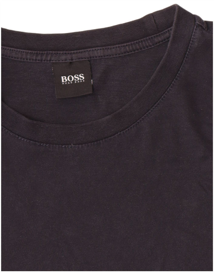 Hugo Boss Womens T-Shirt Top Large Black Cotton