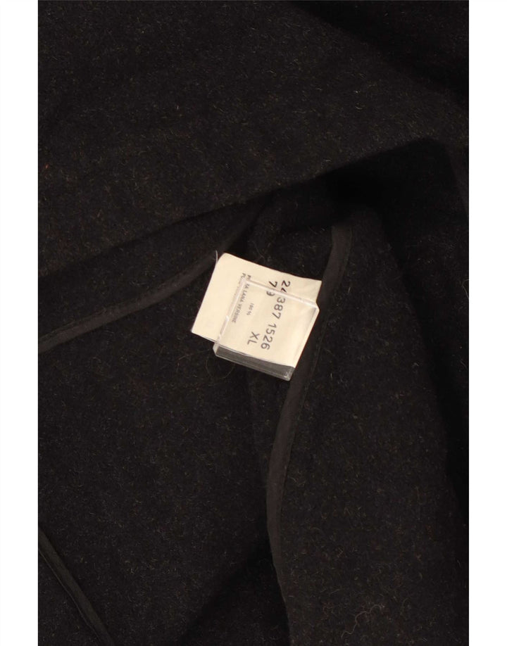 Lemon Mens Overcoat UK 42 XL Black Wool