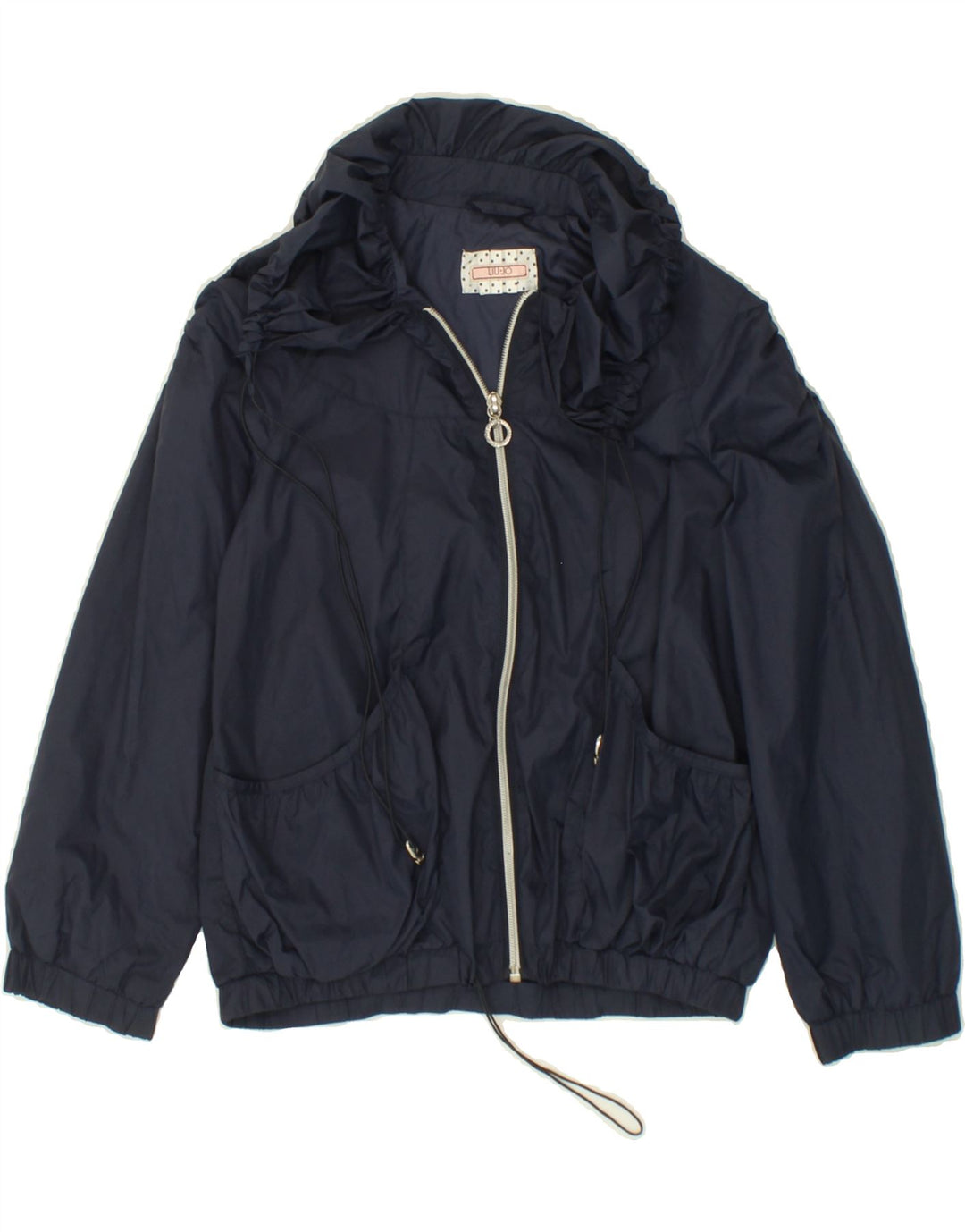 LIU JO Girls Rain Jacket 7-8 Years Navy Blue Polyamide Vintage Liu Jo and Second-Hand Liu Jo from Messina Hembry 