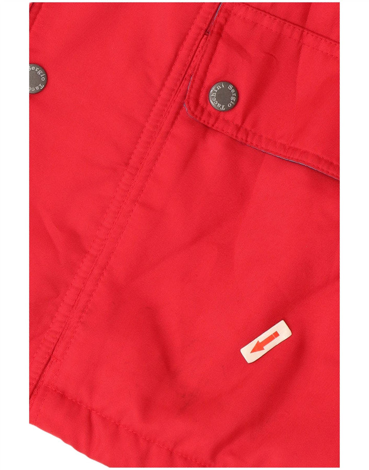 Sergio Tacchini Mens Ski Jacket Medium Red Colourblock Polyester