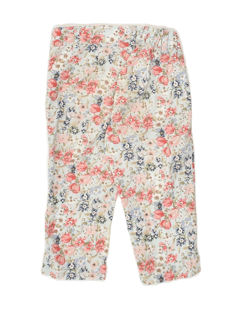 BENETTON Girls Straight Chino Trousers 4-5 Years XS W20 L12 Grey Floral | Vintage Benetton | Thrift | Second-Hand Benetton | Used Clothing | Messina Hembry 