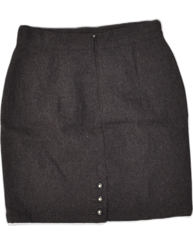 BENETTON Womens Straight Skirt IT 44 Medium W27 Grey Wool | Vintage Benetton | Thrift | Second-Hand Benetton | Used Clothing | Messina Hembry 