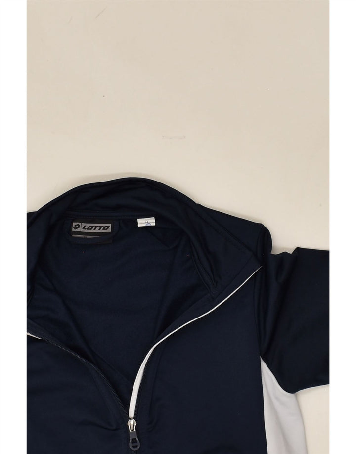 LOTTO Boys Tracksuit Top Jacket 11-12 Years Medium Navy Blue Colourblock | Vintage Lotto | Thrift | Second-Hand Lotto | Used Clothing | Messina Hembry 