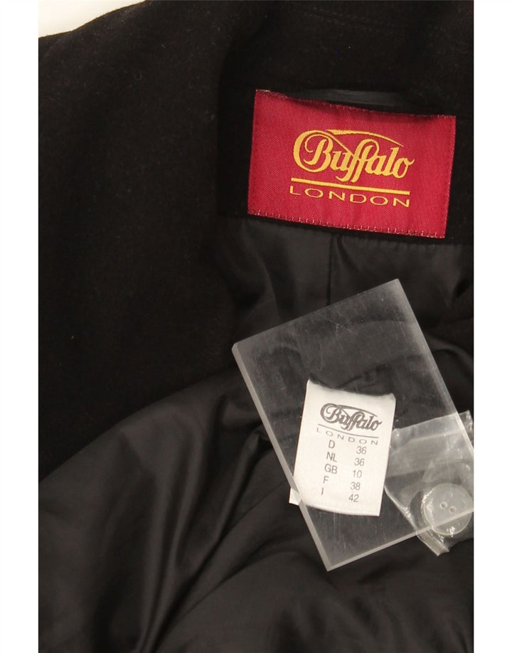Buffalo Womens Belted Overcoat UK 10 Small Black Polyester
