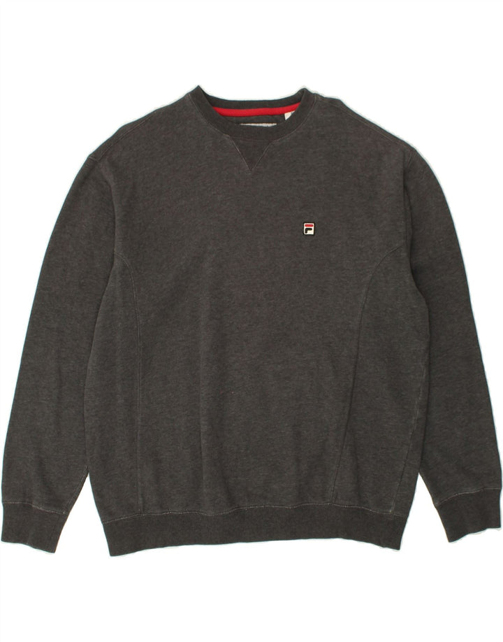 FILA Mens Sweatshirt Jumper Medium Grey Cotton Vintage Fila and Second-Hand Fila from Messina Hembry 