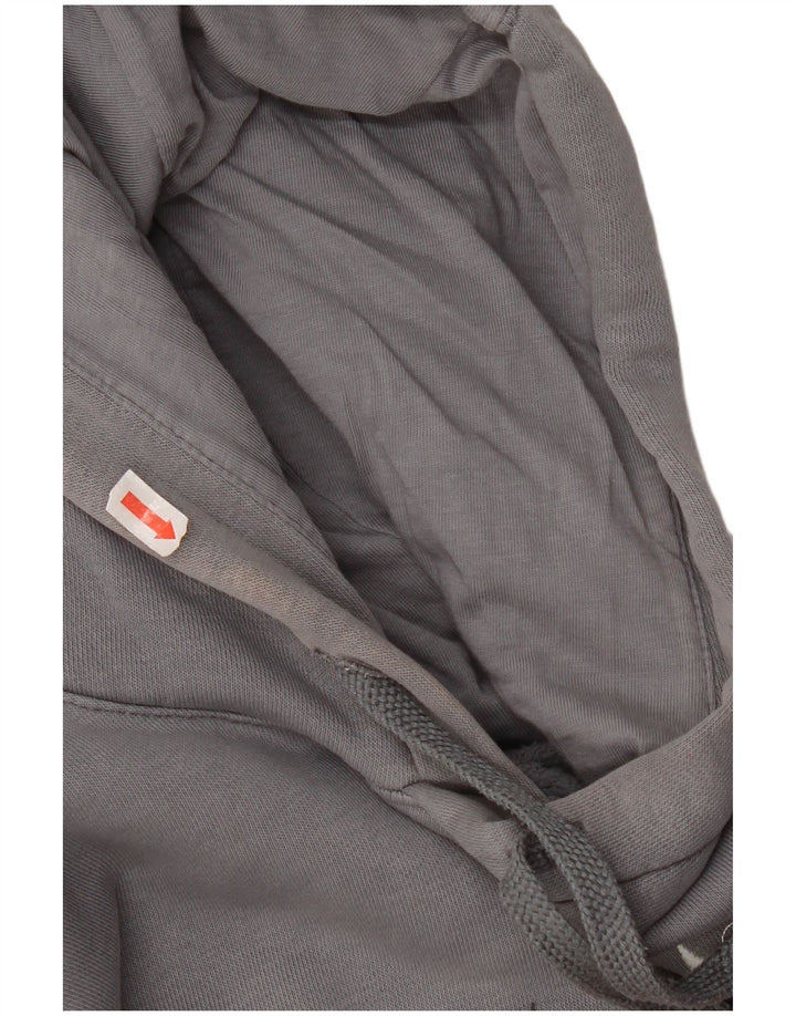 Nike Mens Graphic Hoodie Jumper XS Grey Cotton