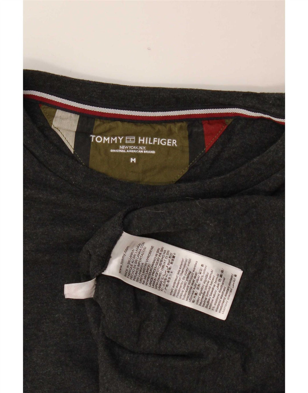 Tommy Hilfiger Mens Top Long Sleeve Medium Grey Cotton