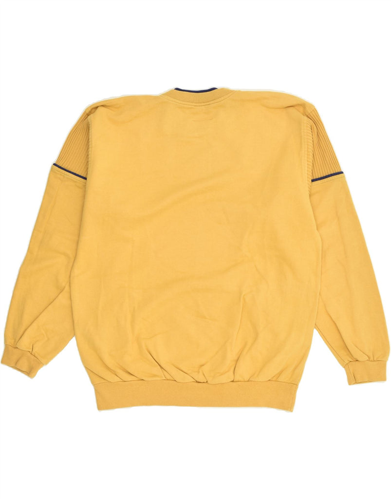 VINTAGE Mens Sweatshirt Jumper XL Yellow Cotton | Vintage Vintage | Thrift | Second-Hand Vintage | Used Clothing | Messina Hembry 