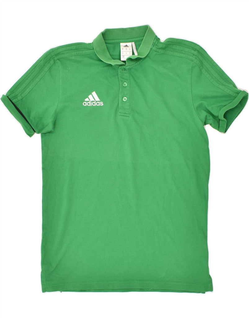 ADIDAS Mens Polo Shirt Medium Green Cotton | Vintage Adidas | Thrift | Second-Hand Adidas | Used Clothing | Messina Hembry 