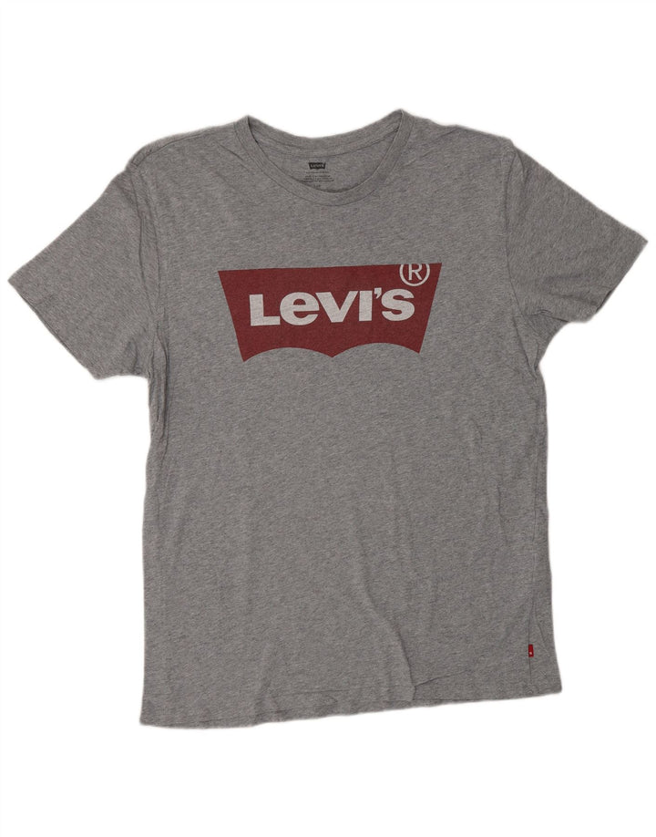 LEVI'S Mens Graphic T-Shirt Top Large Grey