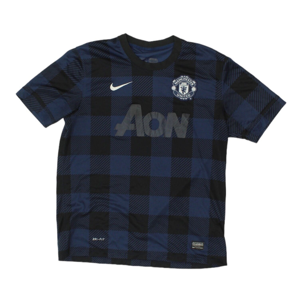 Manchester United 2013-14 Nike Mens Navy Away Shirt | Football Sportswear VTG | Vintage Messina Hembry | Thrift | Second-Hand Messina Hembry | Used Clothing | Messina Hembry 