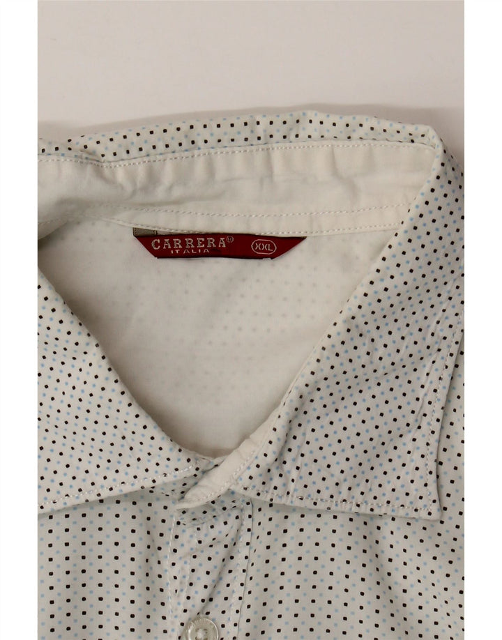 CARRERA Mens Shirt 2XL White Spotted