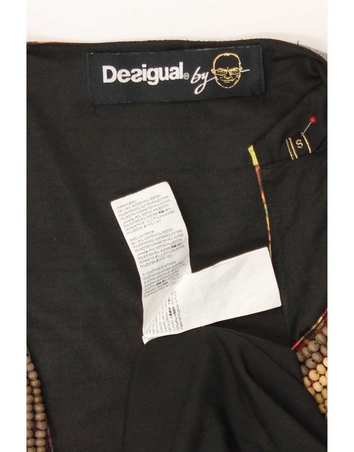 Desigual Womens Sleeveless Basic Dress UK 10 Small Multicoloured Floral