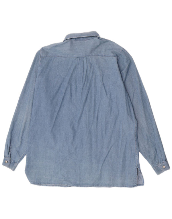 Hammerschmid Womens Shirt EU 40 Medium Blue Floral Cotton