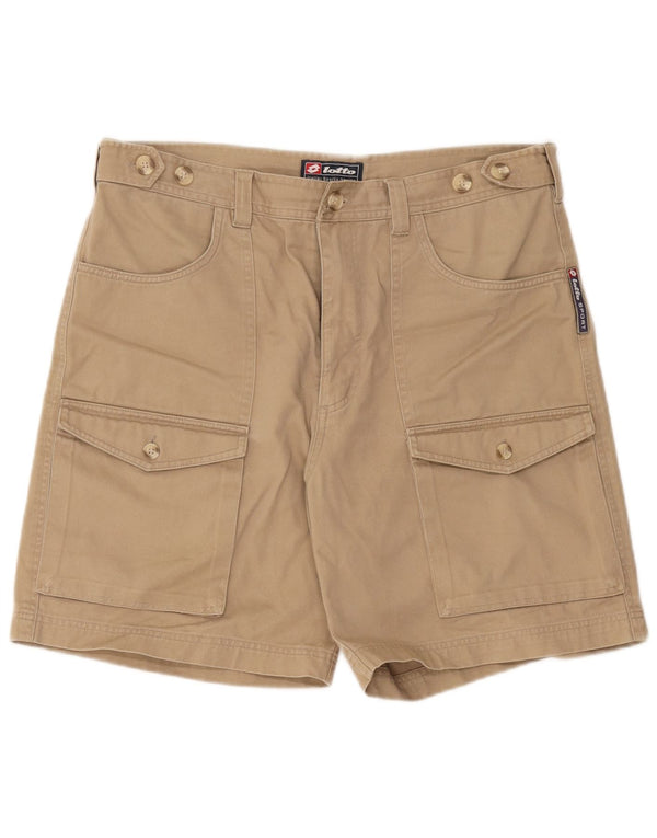 Lotto Mens Cargo Shorts UK 40/42 Large W36 Beige Cotton