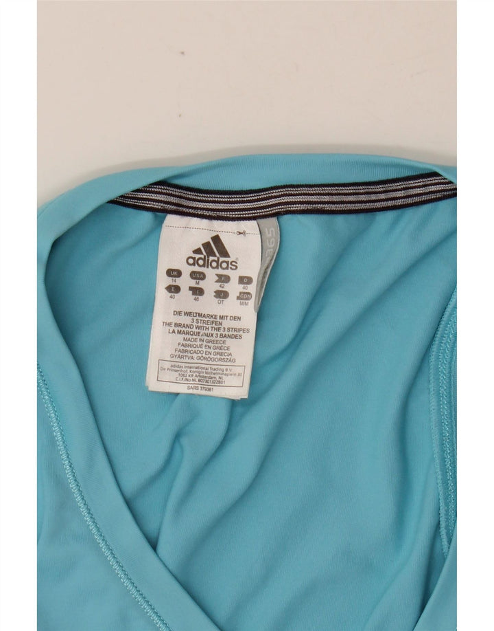 ADIDAS Womens Clima 365 Vest Top UK 14 Medium Blue Nylon