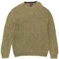 Chaps Mens Crew Neck Jumper Sweater Large Green Flecked Cotton