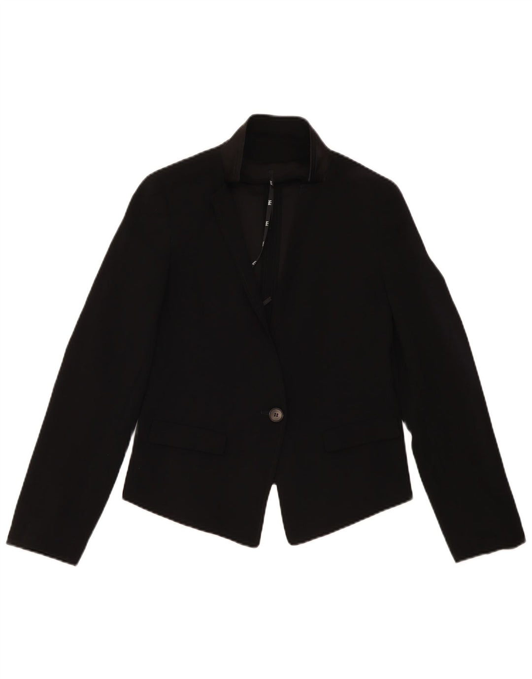 Marella Womens 1 Button Blazer Jacket UK 8 Small Black Polyester