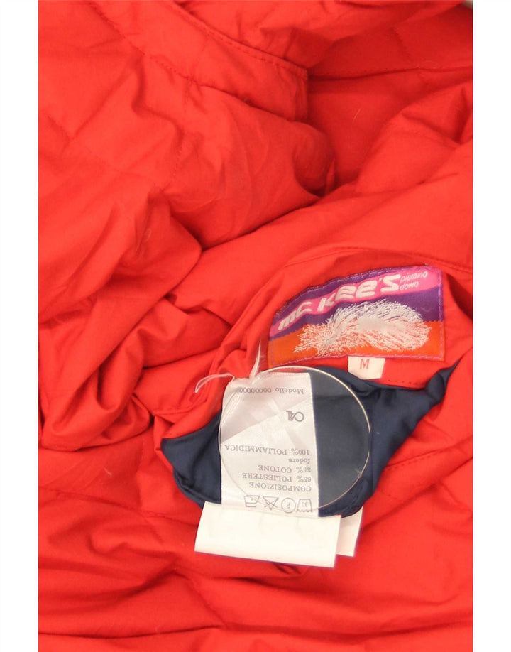 MC Kee's Mens Loose Fit Hooded Ski Jacket UK 38 Medium Red Colourblock