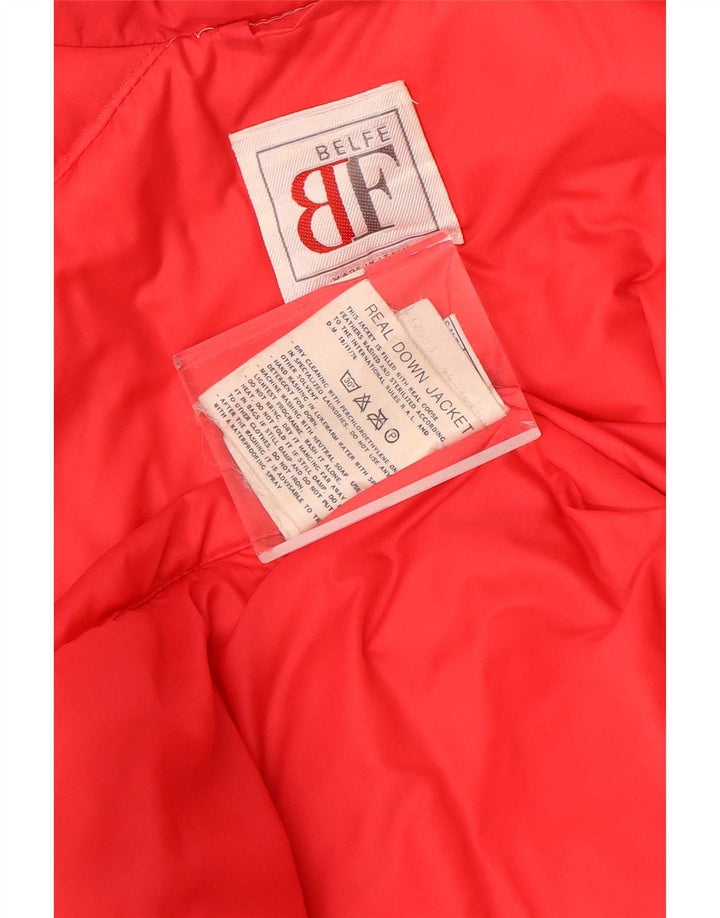 Belfe Womens Double Breasted Oversized Padded Coat UK 14 Medum Red