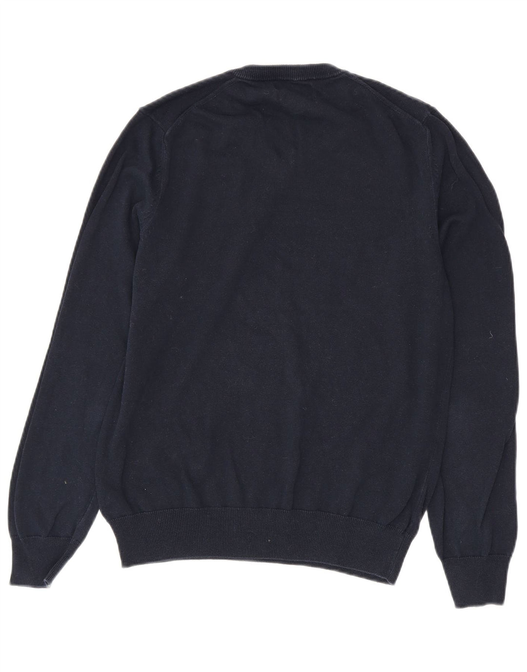 Marks & Spencer Mens V-Neck Jumper Sweater Medium Navy Blue Cotton