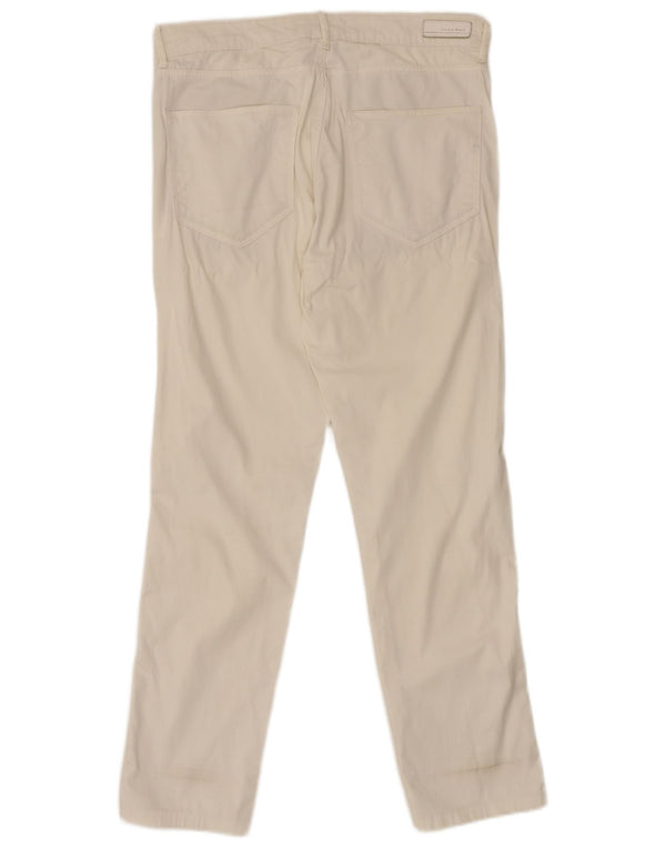 Zara Mens Slim Casual Trousers EU 40 Medium W31 L29 White