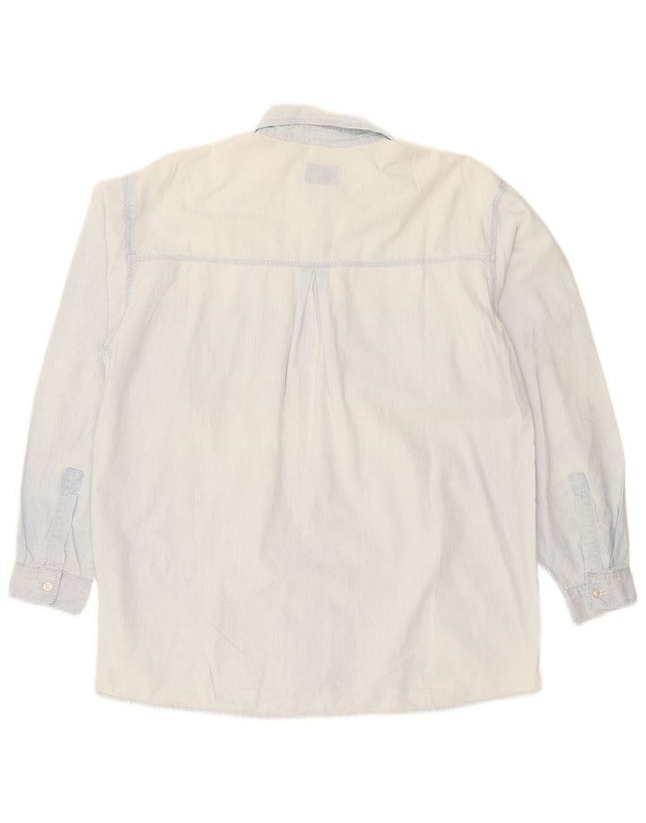 CLARK Mens Shirt Large Blue