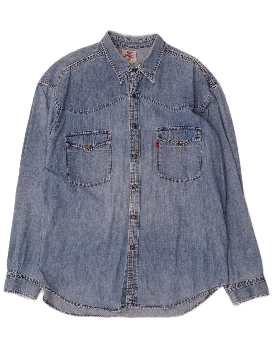Levi's Mens Denim Shirt XL Blue Cotton