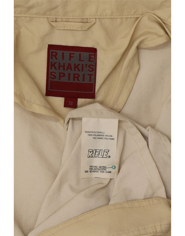 Rifle Mens Bomber Jacket UK 38 Medium Beige Polyamide