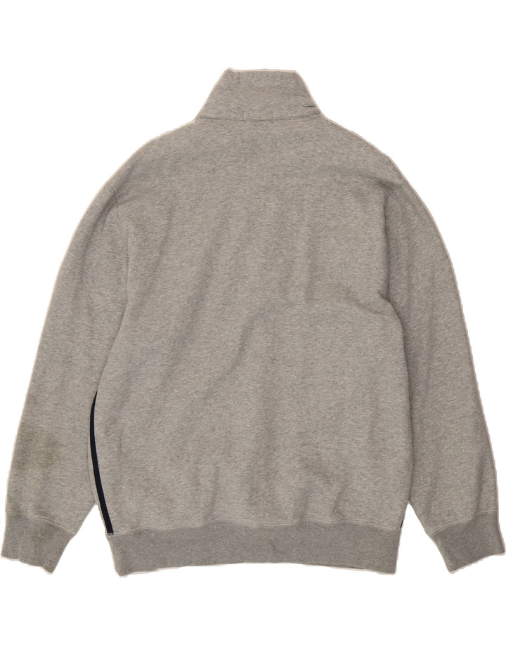 NAUTICA Mens Zip Neck Sweatshirt Jumper XL Grey Cotton Vintage Nautica and Second-Hand Nautica from Messina Hembry 