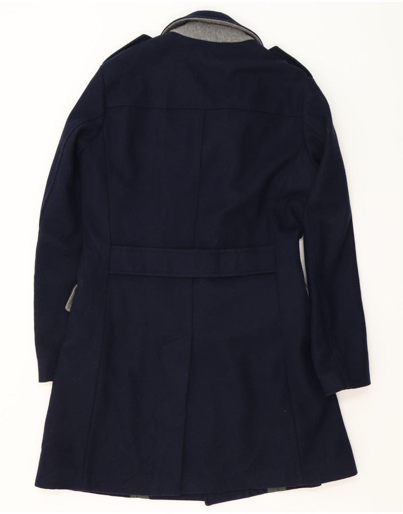 BENETTON Mens Double Breasted Coat IT 46 Small Navy Blue Wool Vintage Benetton and Second-Hand Benetton from Messina Hembry 