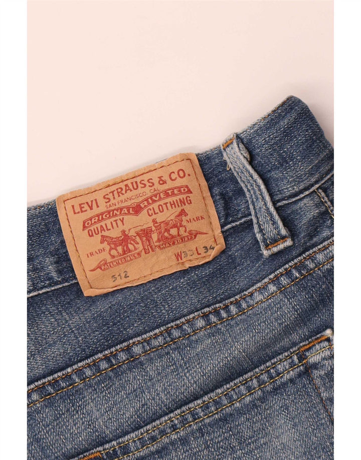 Levi's Mens 512 Bootcut Jeans W33 L31 Blue Cotton