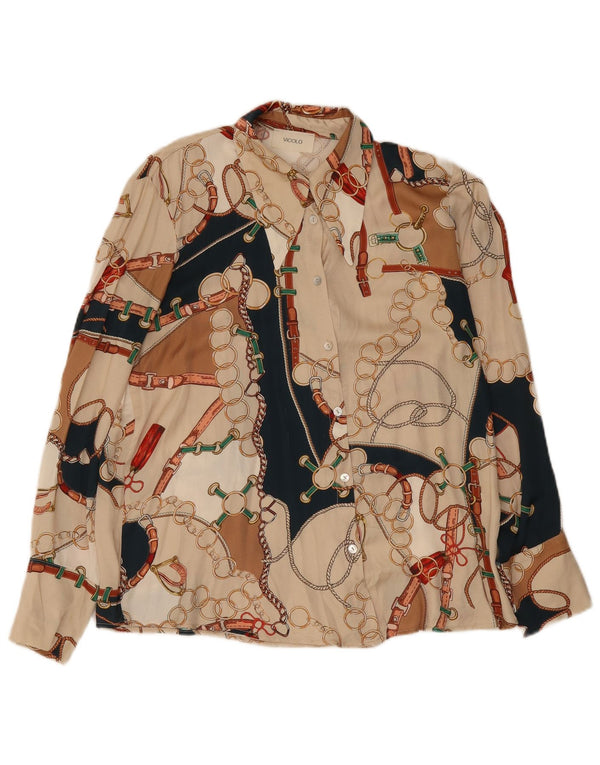 Vicolo Womens Abstract Pattern Shirt Blouse UK 14 Medium Multicoloured