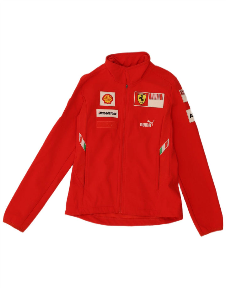 Puma Mens Ferrari Graphic Tracksuit Top Jacket Small Red Polyester
