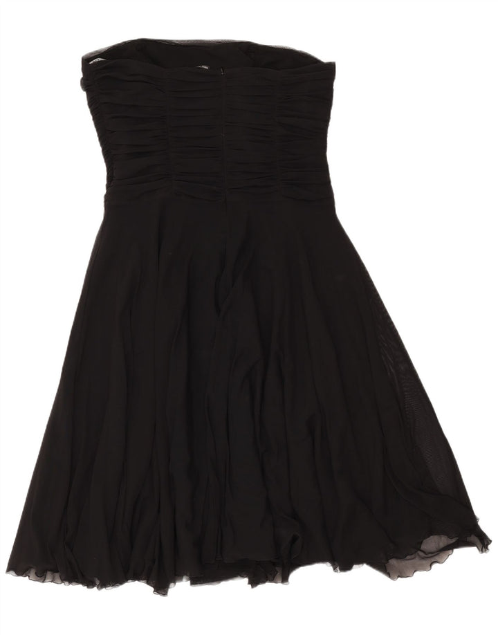 Marks & Spencer Womens Strapless Dress UK 16 Large Black Polyamide