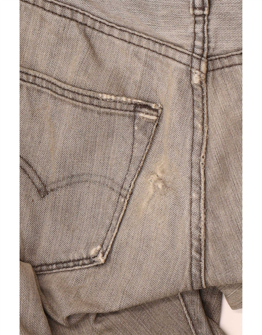 Levi's Womens 501 Straight Jeans W30 L32 Grey Cotton