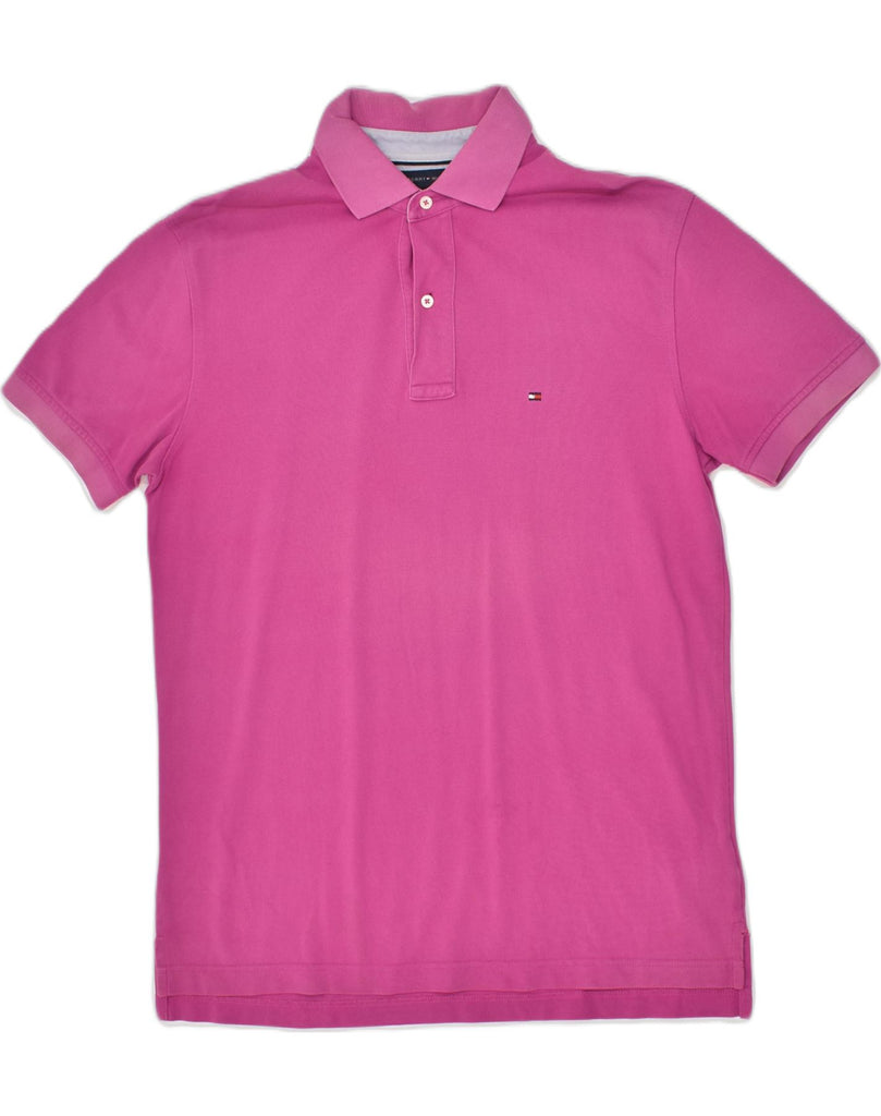 TOMMY HILFIGER Mens Polo Shirt Large Pink Cotton | Vintage Tommy Hilfiger | Thrift | Second-Hand Tommy Hilfiger | Used Clothing | Messina Hembry 