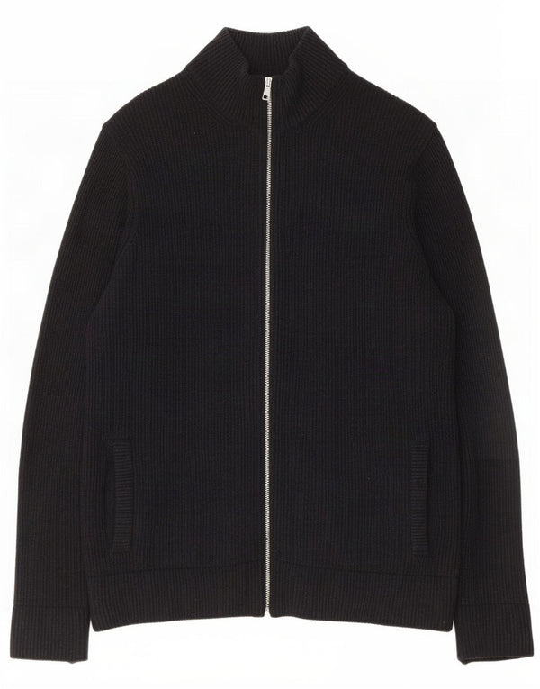 Marks & Spencer Mens Cardigan Sweater Medium Black Wool