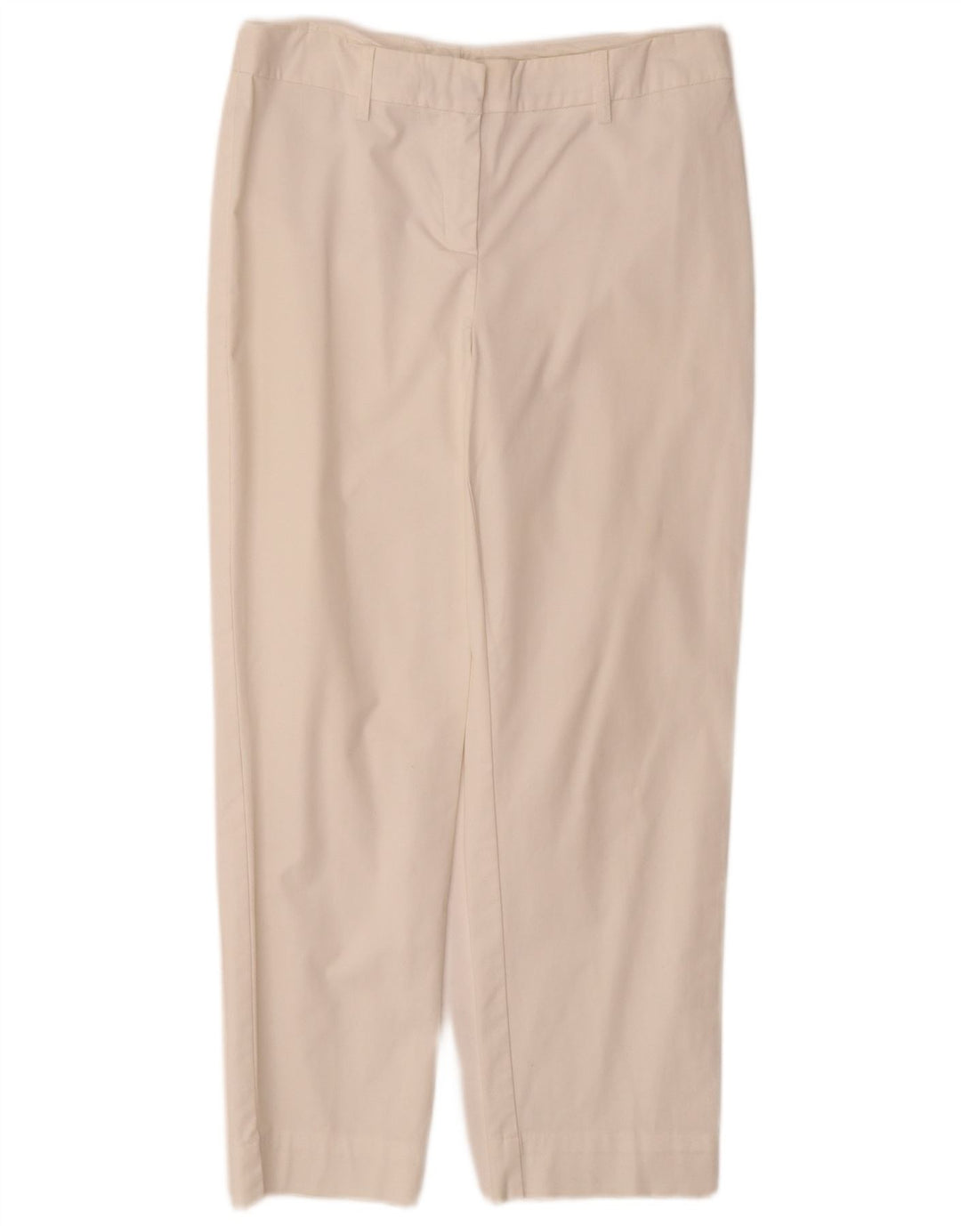 Marella Womens Straight Cropped Trousers W28 L26 White