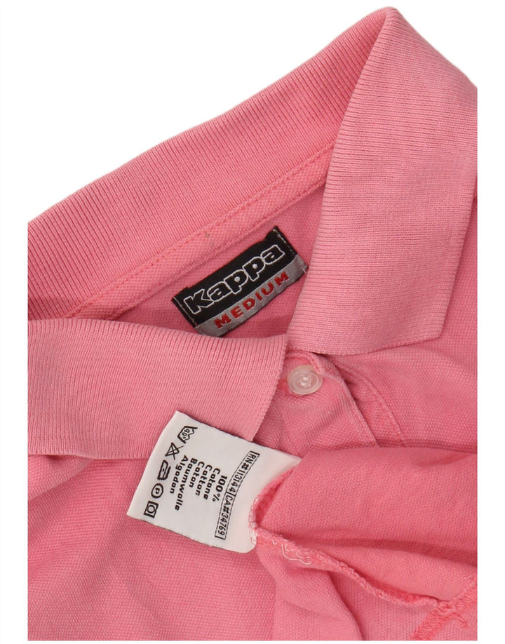 KAPPA Womens Polo Shirt UK 12 Medium Pink Cotton