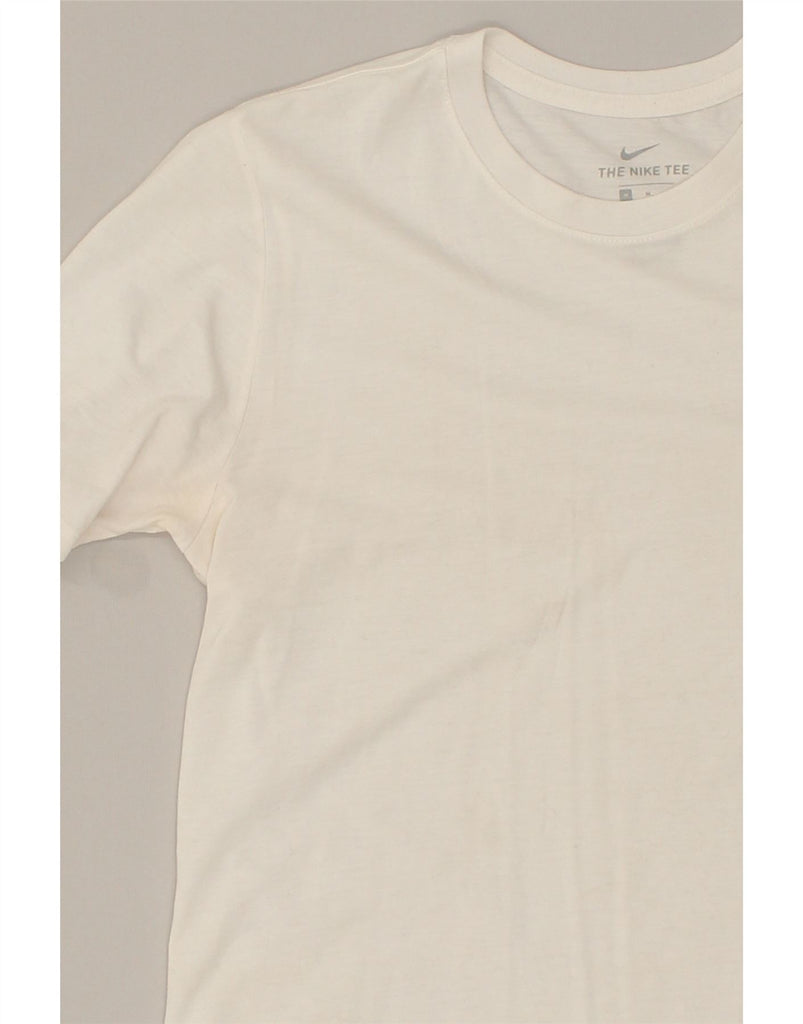 NIKE Womens Dri Fit T-Shirt Top UK 14 Medium White Polyester | Vintage Nike | Thrift | Second-Hand Nike | Used Clothing | Messina Hembry 