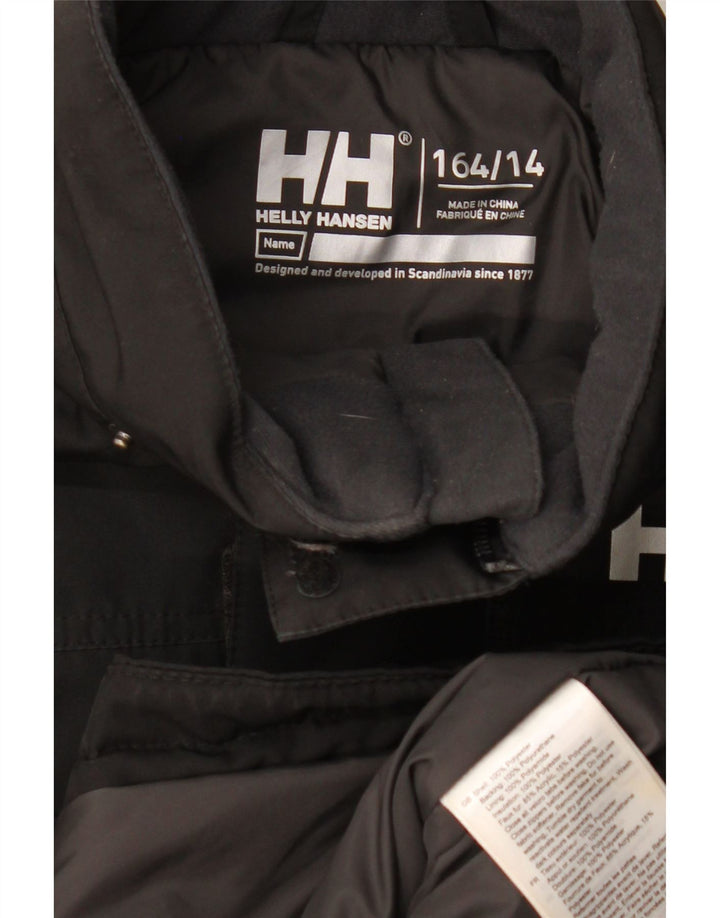 Helly Hansen Boys Graphic Padded Jacket 13-14 Years Black Polyester