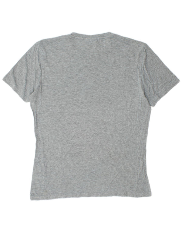 Diadora Mens Graphic T-Shirt Top Large Grey Camouflage Cotton