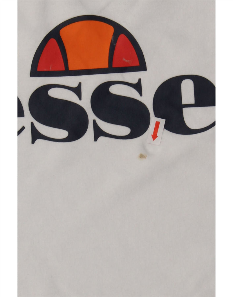 ELLESSE Mens Graphic T-Shirt Top Medium White Cotton Vintage Ellesse and Second-Hand Ellesse from Messina Hembry 