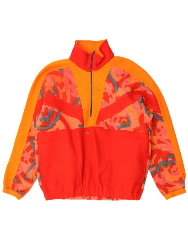 Colmar Mens Zip Neck Fleece Jumper XL Red Geometric Polyurethane